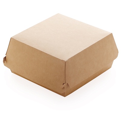 Коробка д/гамбургеров ECO BURGER XL 123x123x70мм BURGER Размер L середина 140 цвет Крафт/Белый OSQ (х240)