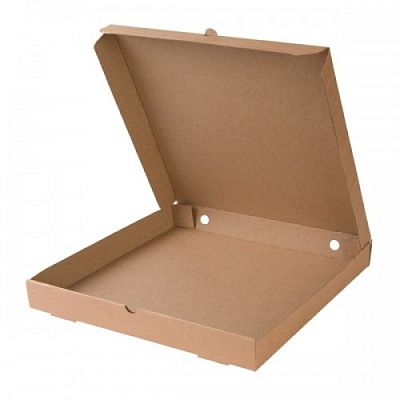 Коробка картонная для пиццы 400х400х40мм профиль Т-11-Е микрогофрокартон КТК цвет Бурый/Бурый (х1/50)